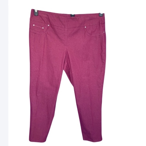 hearts of palm Pants - Hearts of Palm pant berry pull on pant size 22W